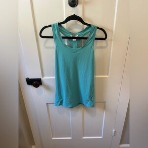 Athleta Blue Razor Back Loose Fit Tank Top Size Small